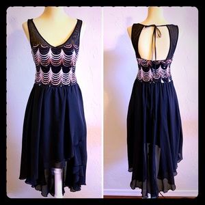 Gorgeous Hi-Lo sequined semi-formal dress